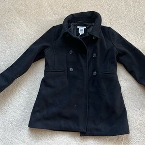 GAP kids Classic Black Pea Coat